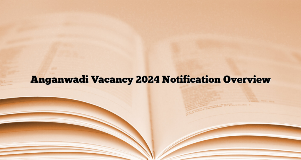 Anganwadi Vacancy 2024 Notification Overview 0516